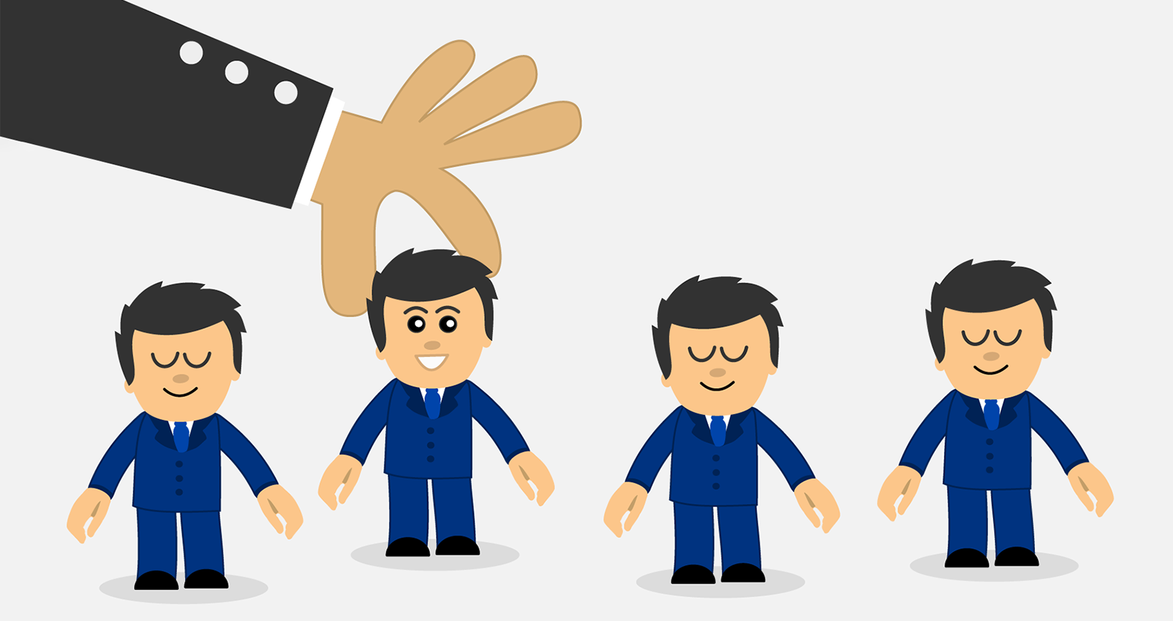 Illustratie inkoper in vaste dienst